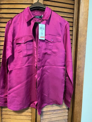 Ralph Lauren women's petite long sleeve blouse  FCHSABERRY