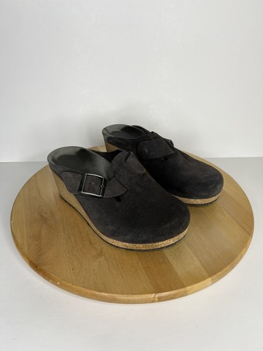 Papillio Birkenstock Fanny Wedge Boston Clogs EU 37 Women's 6 Gray Papillio Birkenstock Fanny Wedge Boston Clogs EU 37 Women's 6 Gray