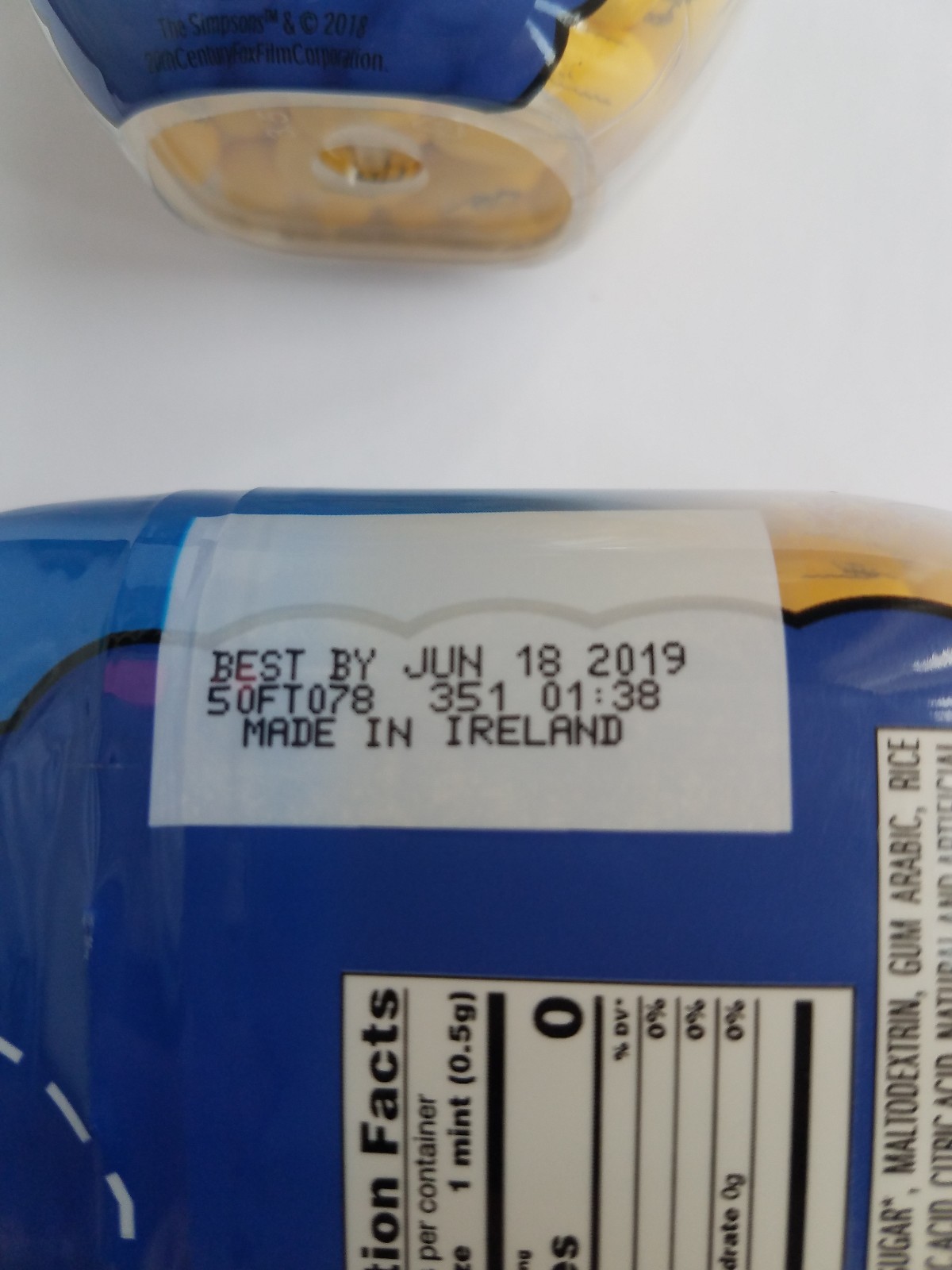 The Simpson’s TIC TACS : Marge Blueberry Large Size Limited Edition Lot of 2 NEW