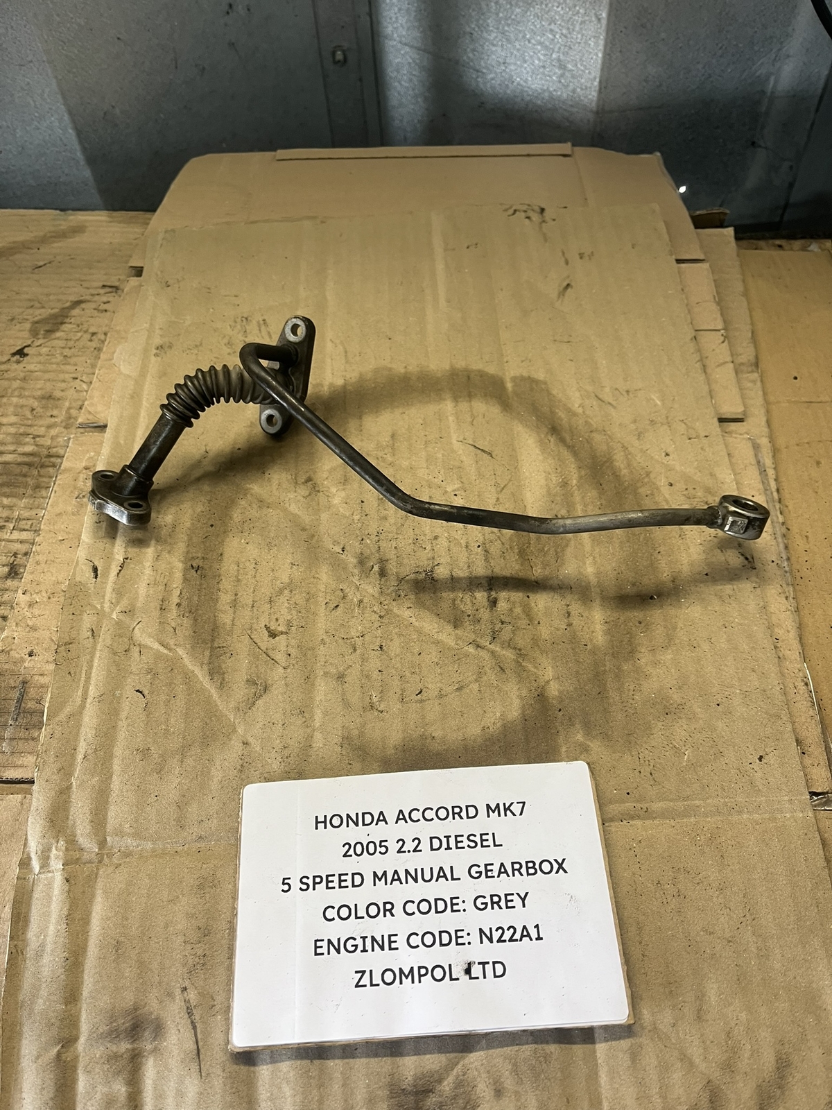 Honda Accord Mk7 2005 2.2 Diesel - Turbo Turbocharger Line Hose Pipe