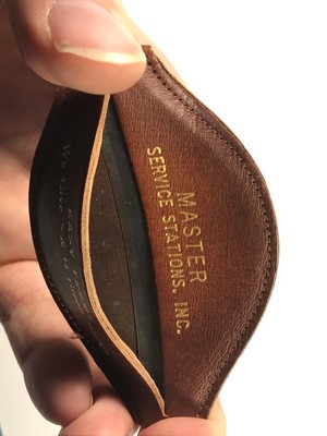 Vintage Salem Oregon Master Service Station Gas Oil Leather Purse