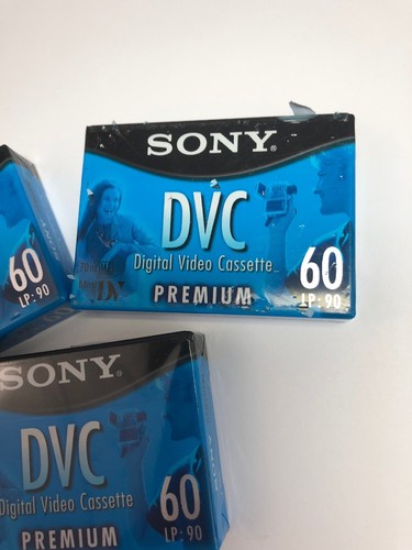 Lot Of 3 NEW Sony DVC Digital Video Cassette Tape 60 min LP 90 Premium DVM60PRL