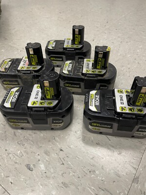 Ryobi PBP004 18V 4Ah Li-Ion Battery (Lot of 5) - For Parts