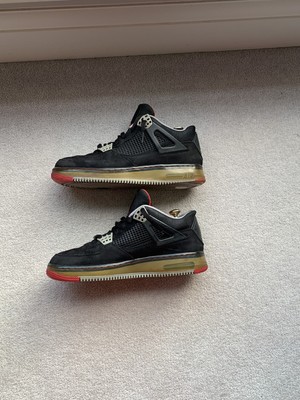 Nike Air Jordan Best Of Both Worlds UK 7 Black Red Fusion AJF 4