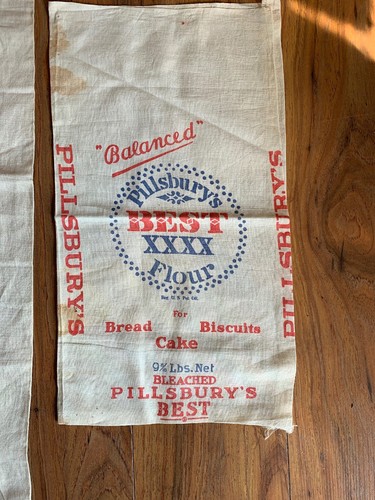 Pillsbury Flour Sacks-2 Sacks Total