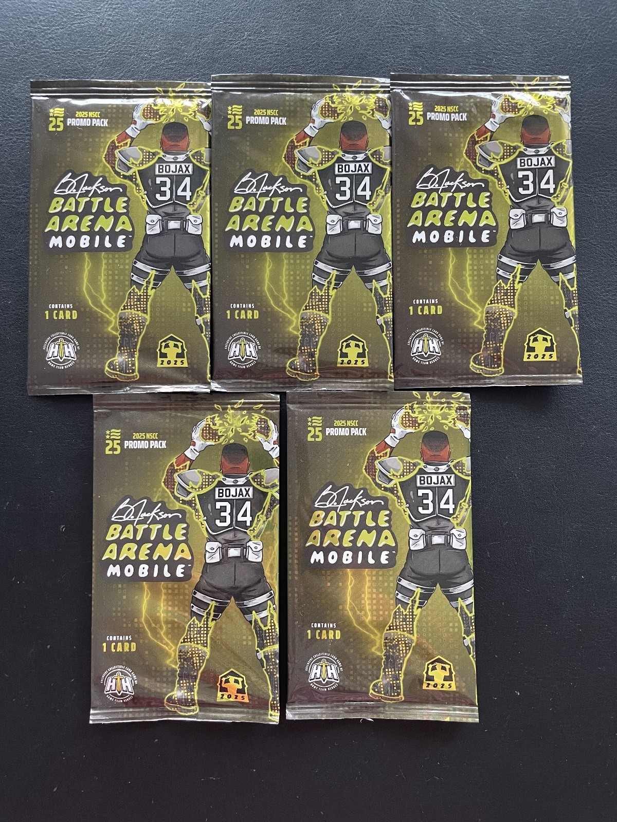 2025 NSCC Bo Jackson Battle Arena Promo Packs 1 Card Per Pack Lot Of 5