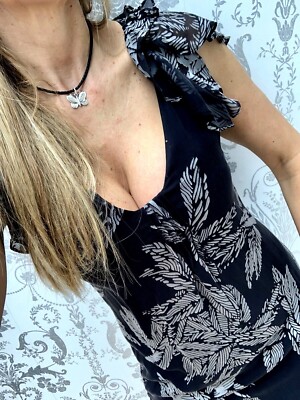 SILK £65 Brand New OASIS FLORAL Sexy Races Wedding Formal DRESS Uk 8