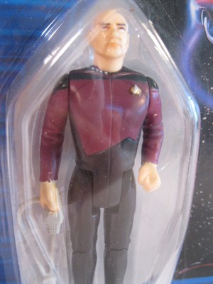 STAR TREK NEXT GENERATION FIGURES TASHA YAR & CAPTAIN PICARD MOC GALOOB