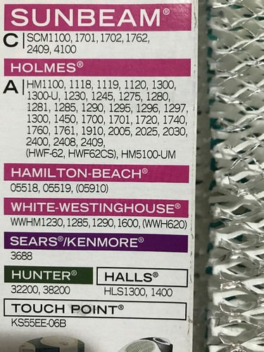 BestAir H62 Humidifier Filter ~ For Sunbeam, Holmes, Hamilton Beach, Kenmore, &