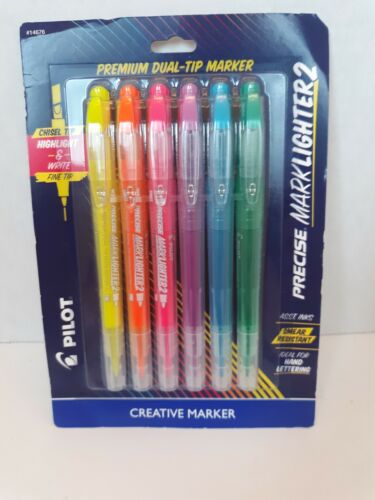 6pk Pilot Precise Marklighter2 Dual Tip Markers Assorted Colors