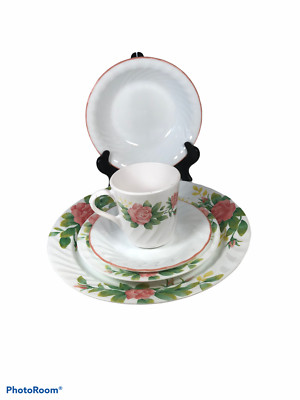 5 pc Place Settings, Elegant Rose (Corelle) by CORNING