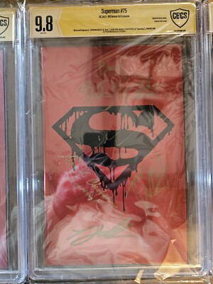 Superman #75 SIGNED BY 6  SUPERMEN ACTORS!!     Red Foil 