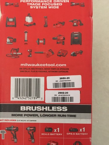 Milwaukee 2893-22CX Drill / Impact Combo Kit 18-Volt with (2) 4Ah Batterie