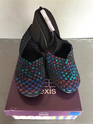 Womans Zee Alexis Wedges Shoes Woven Multicolor Size 7/7.5 NEW