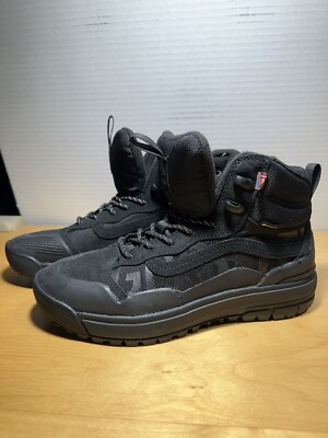 Men Sz 8 - Vans Ultrarange EXO HI Gore-Tex MTE-2 Triple Black Primaloft New