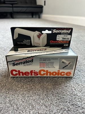 Edgecraft Chef Choice 430 Manual Serrated Knife Sharpener White New