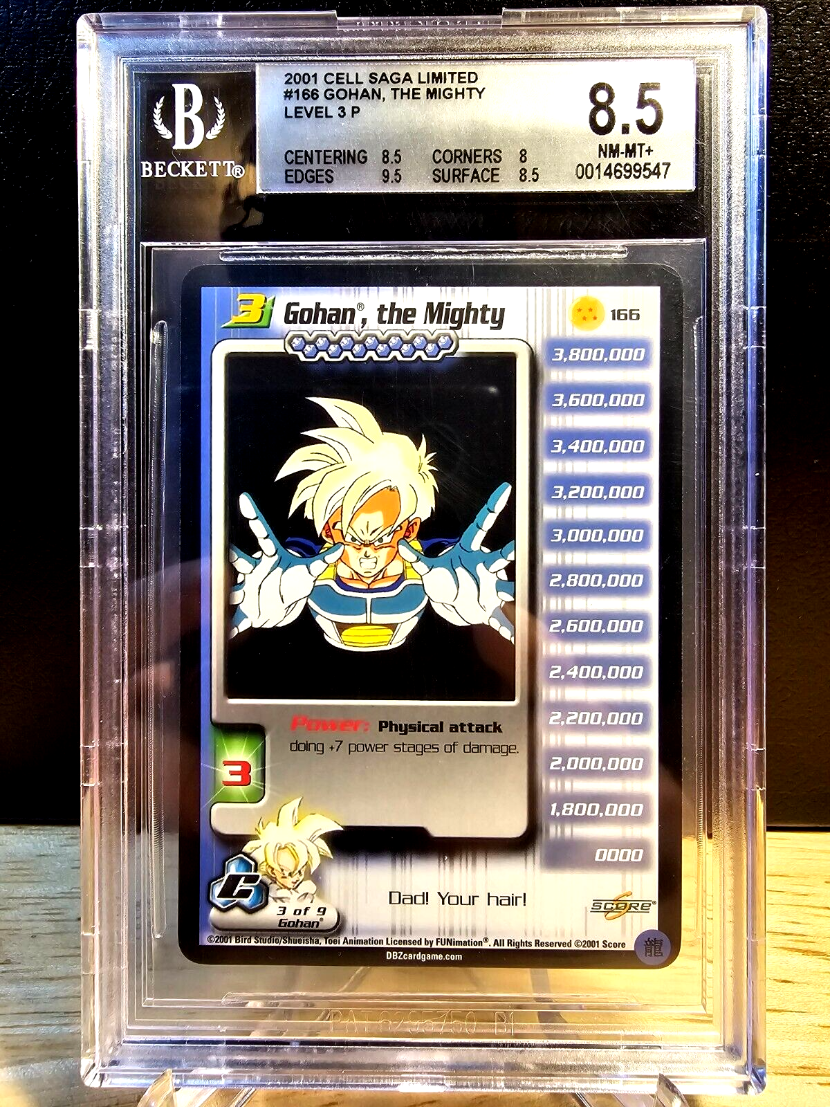 DBZ CCG DRAGON BALL Z GOHAN THE MIGHTY LV3 #156 LIMITED BGS