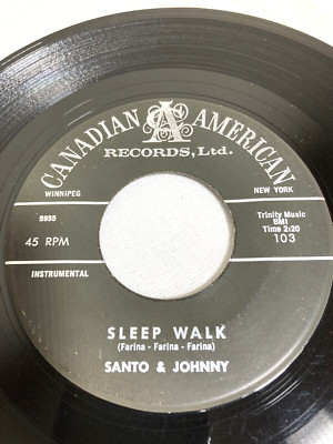 Santo & Johnny - Sleep Walk/All Night Diner - 45 RPM Vinyl Record 7'' Single MONO