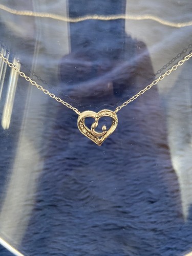 Sterling Silver 925 CZ Heart Pendant Necklace, 18” Long | eBay