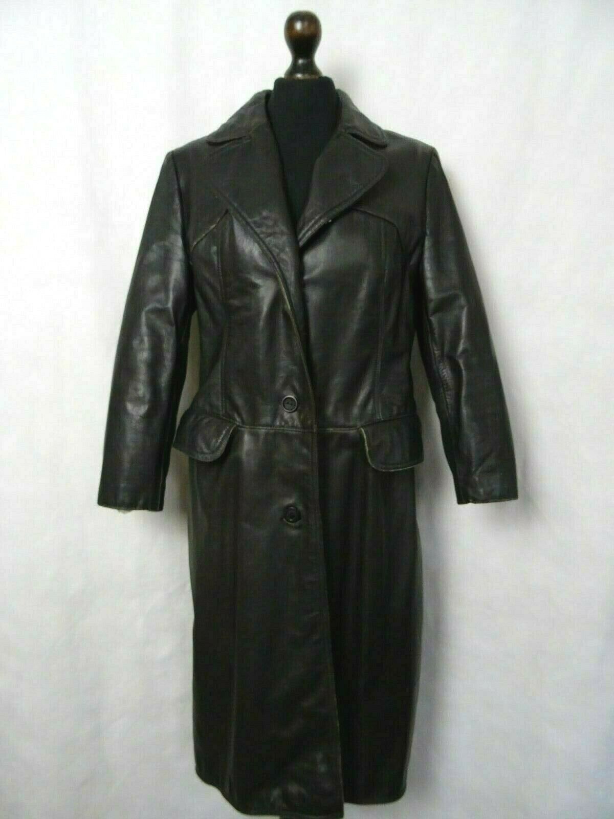 Women's Vintage Nikator German 1970's Cowhide Leather Trench