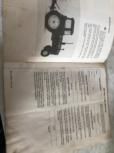 John Deere  550 Pull-Type Sprayer  Operators Manual  Used