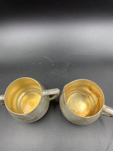 VINTAGE EMPIRE CRAFTS QUADRUPLE PLATE SILVER PLATE CREAMER AND SUGAR
