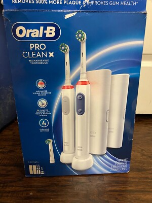Oral-B Pro Clean X Rechargeable Toothbrush Set NEW OPEN BOX