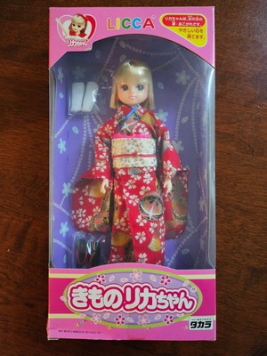 Licca-chan Japanese Red Kimono Doll by Takara Co Ltd New