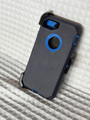 IPHONE 7    iPhone Black Blue Hybrid Shockproof Hard Case Belt Clip Holster