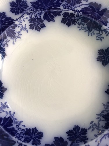 Flow Blue Vinranka Gefle Ekeby Soup Bowl Sweden Percy  8.25