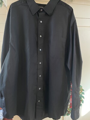 George Men s Black Button Down Shirt Size 3XL