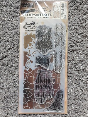 Tim Holtz Stampers Anonymous Shattered Rubber Cling Stamp Set THMM123