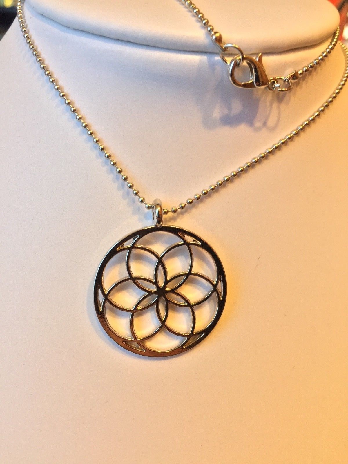 Flower Life Seed Lot of 5 Healing Jewelry Silver Gifts Womens Mens NEW Geometry