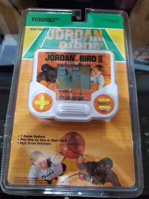 Vintage 1988 Jordan Vs Bird One on One Handheld Tiger Game  Rare. Sealed. 