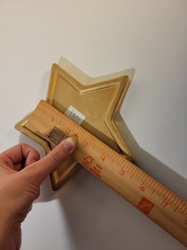 Gold Leaf Ceramic Star Shaped Candle Holder