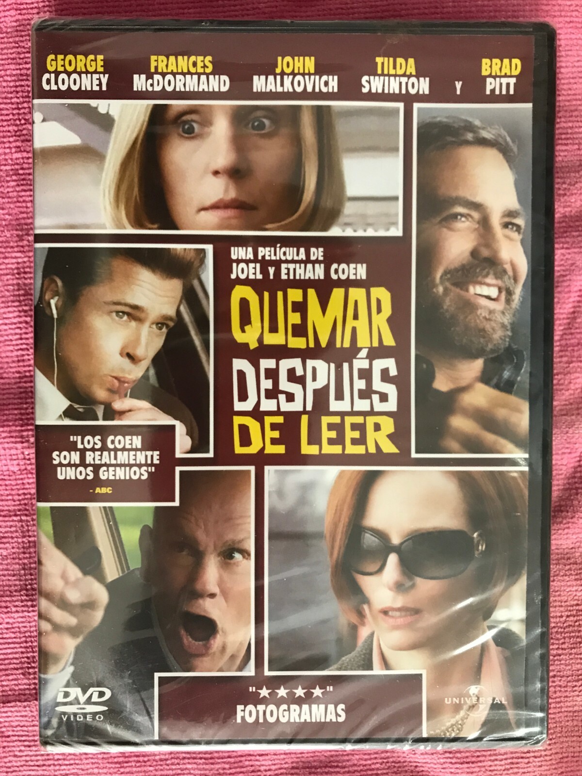Burn After Reading DVD New John Malkovich Brad Pitt George