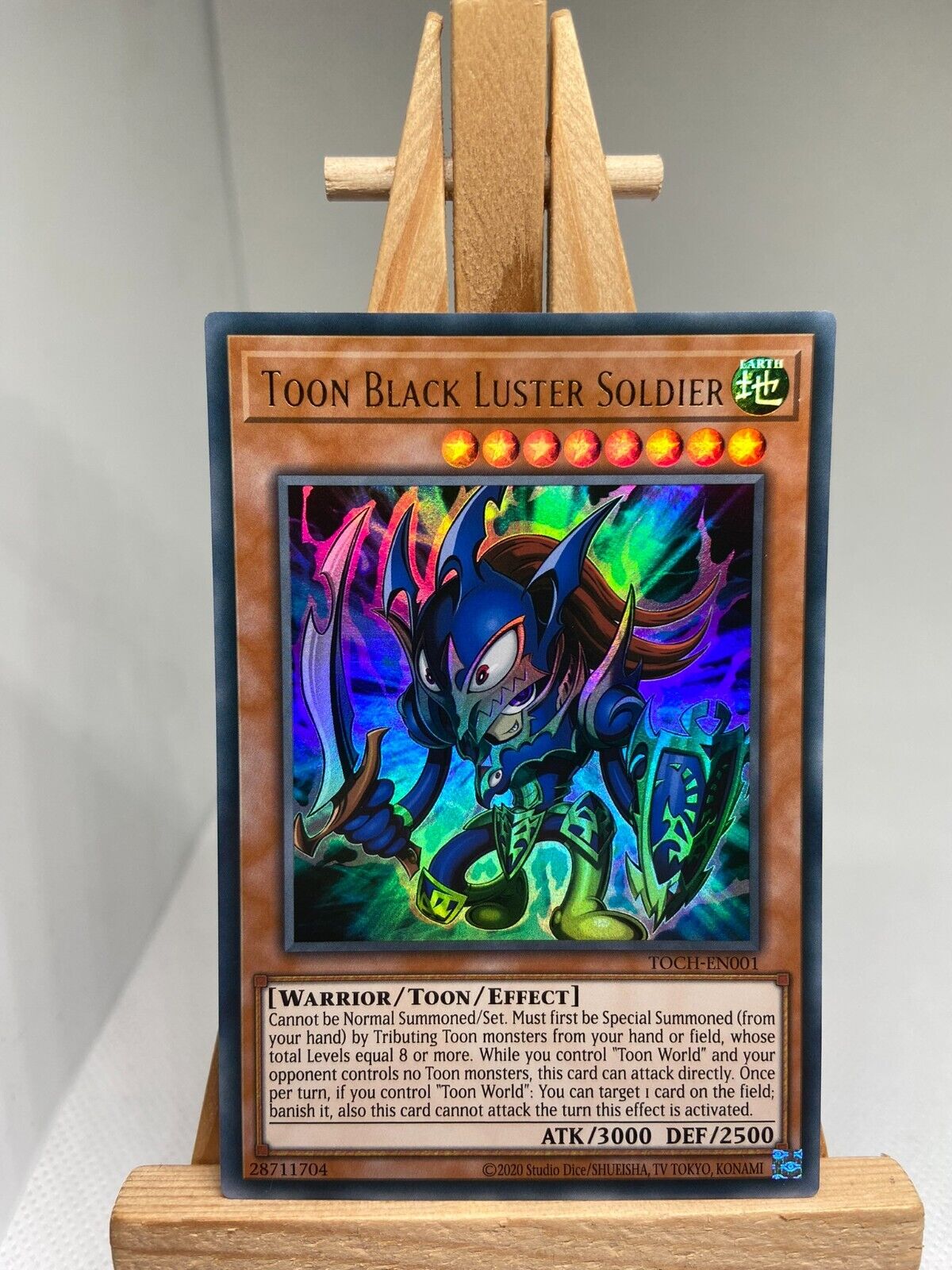 Toon Black Luster Soldier - Ultra Rare TOCH-EN001 - NM Toon Black Luster Soldier - Ultra Rare TOCH-EN001 - NM