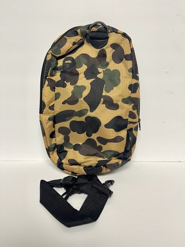 BAPE A Bathing Ape Camo Crossbody Shoulder Bag Yellow