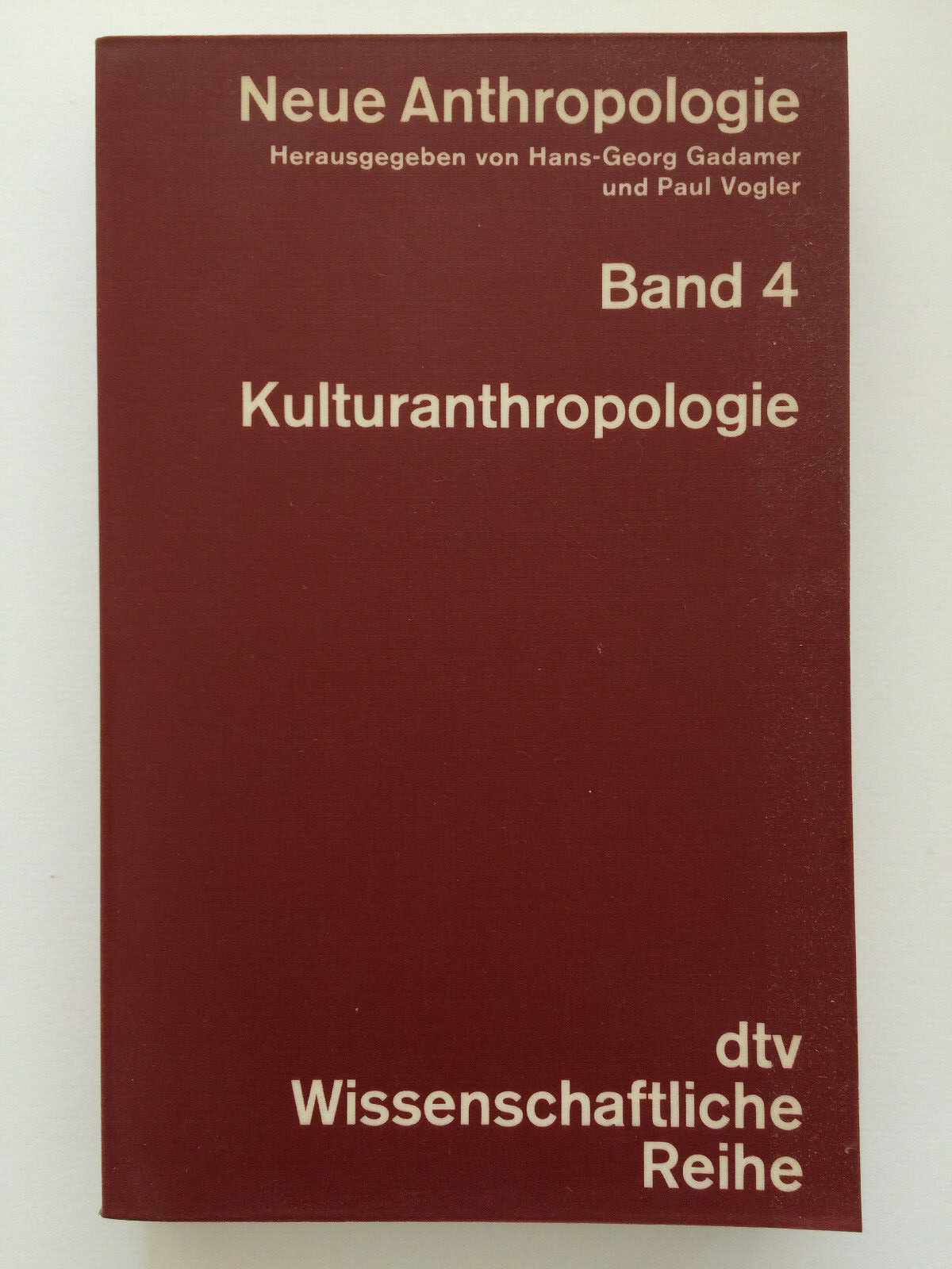 Gadamer / Vogler: Kulturanthropologie, TB, 1973 DTV