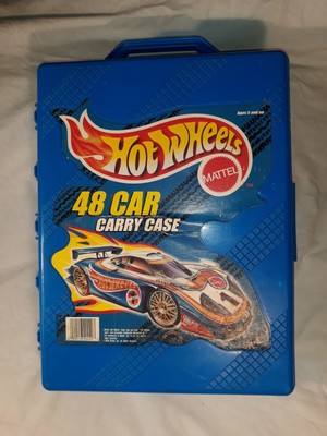 1999 Tara Hot Wheels 48 Car Hard Plastic Carrying Case (Blue) fully loaded
