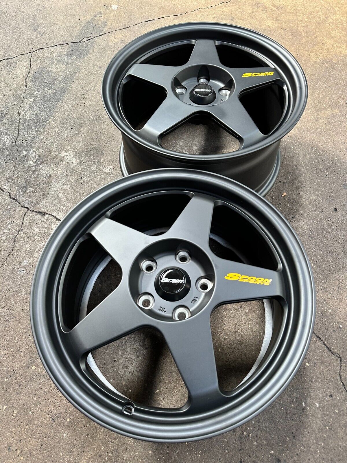 New 17x7.5J 17x8.5J OVERDRIVE SPOON SPORT BLACK (4 Wheel New 17x7.5J 17x8.5J OVERDRIVE SPOON SPORT BLACK (4 Wheel
