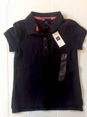 GAP  GAPKIDS GIRLS SZ XS 404541 NWT SHORT SLEEVE POLO SHIRT DARK NARY 