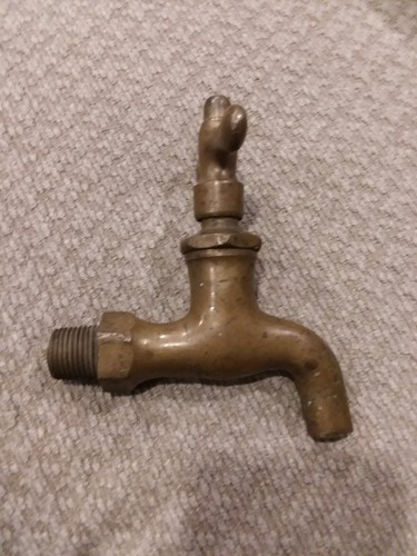 Antique Brass Faucet Spigot Haydenville Ma. Spring Twist Pat. Date 1900 Vintage