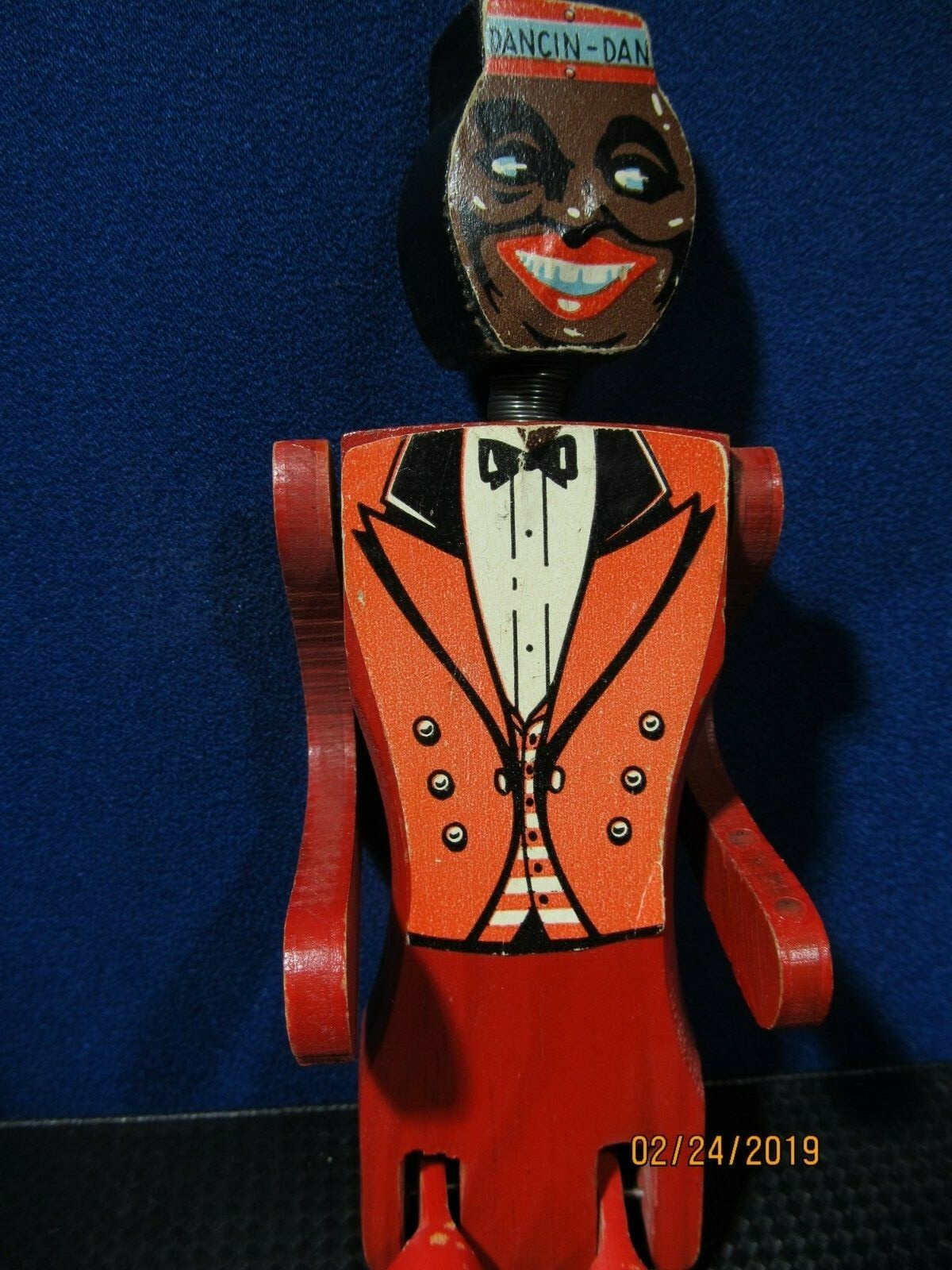 An antique Ragtime, Dancin'-Dan, Black Americana Dixieland, Wooden Doll Toy