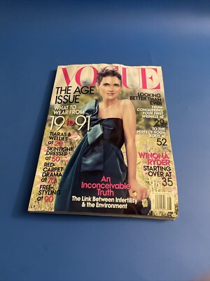 VOGUE AUGUST 2007 WINONA RYDER STRANGER THINGS MAD MEN CHLOE - Moisture Damage J
