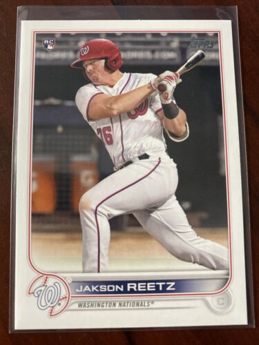 Jakson Reetz #61 Rookie Card RC 2022 Topps Series 1 Washington Nationals MLB. rookie card picture