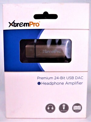 XtremPro Portable Premium 24-Bit USB DAC Headphone Amplifier NEW Open Box