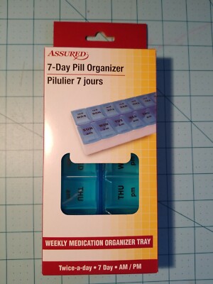 Assured Co. - Plastic Pill Organizer, 7 Day, AM & PM: Brand New & Free Shipping 
