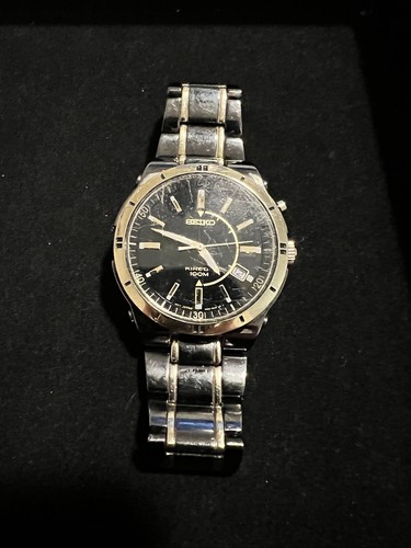 SEIKO Kinetic 5M62-0BM8 Men's Watch (100 M) Needs Battery | eBay
