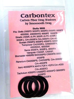 Carbontex Drag Washers SHIMANO Stella 9908 - Stella 2500 3000, Stradic FJ FK Ci4
